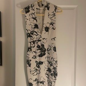 Gorgeous black and off white tight dress